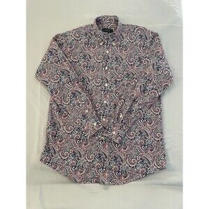 J. Crew Shirt Men’s Size Small Red White Blue Paisley Print Patriotic